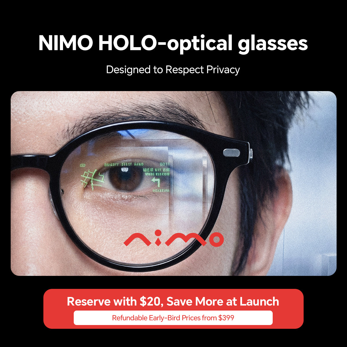 NIMO HOLO-Optical Glasses — Deposit Reservation